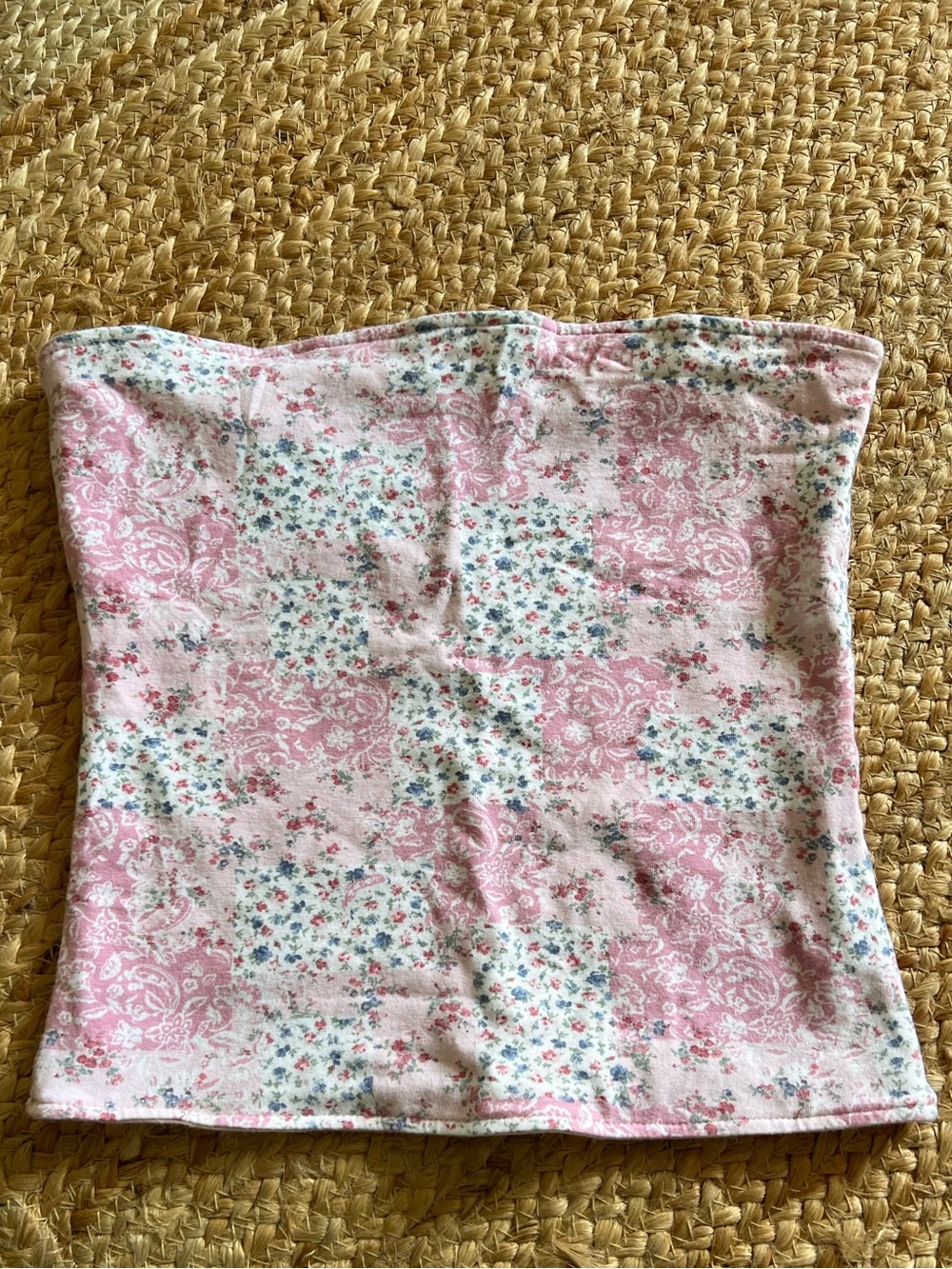 Hollister Pink Floral Strapless Tube Top